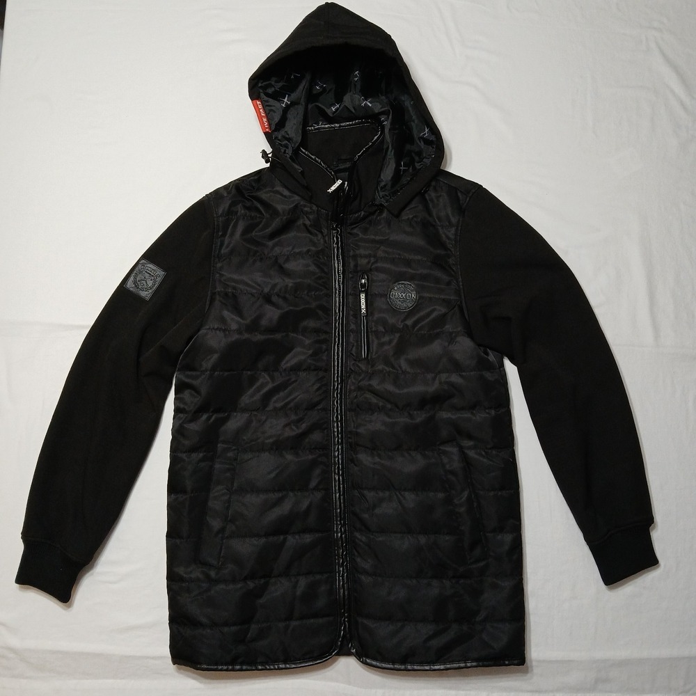 Dixxon Flannel Co Jacket Mens M Black The Resistor Quilted Hooded Full‎ Zip